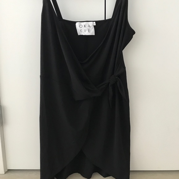 Okakie Assymetrical Wrap Dress - Picture 1 of 7
